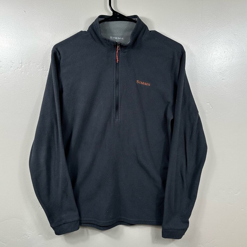 SIMMS Fishing Women’s 1/4 Zip Fleece Sweater Size Small - Black